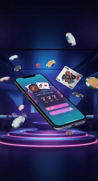 Mobiele interface van B7 Casino met slot Gates of Olympus op een smartphone en tablet, met zichtbare saldo's en bonusmeldingen.